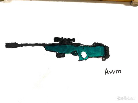 绝地求生awm怎么画